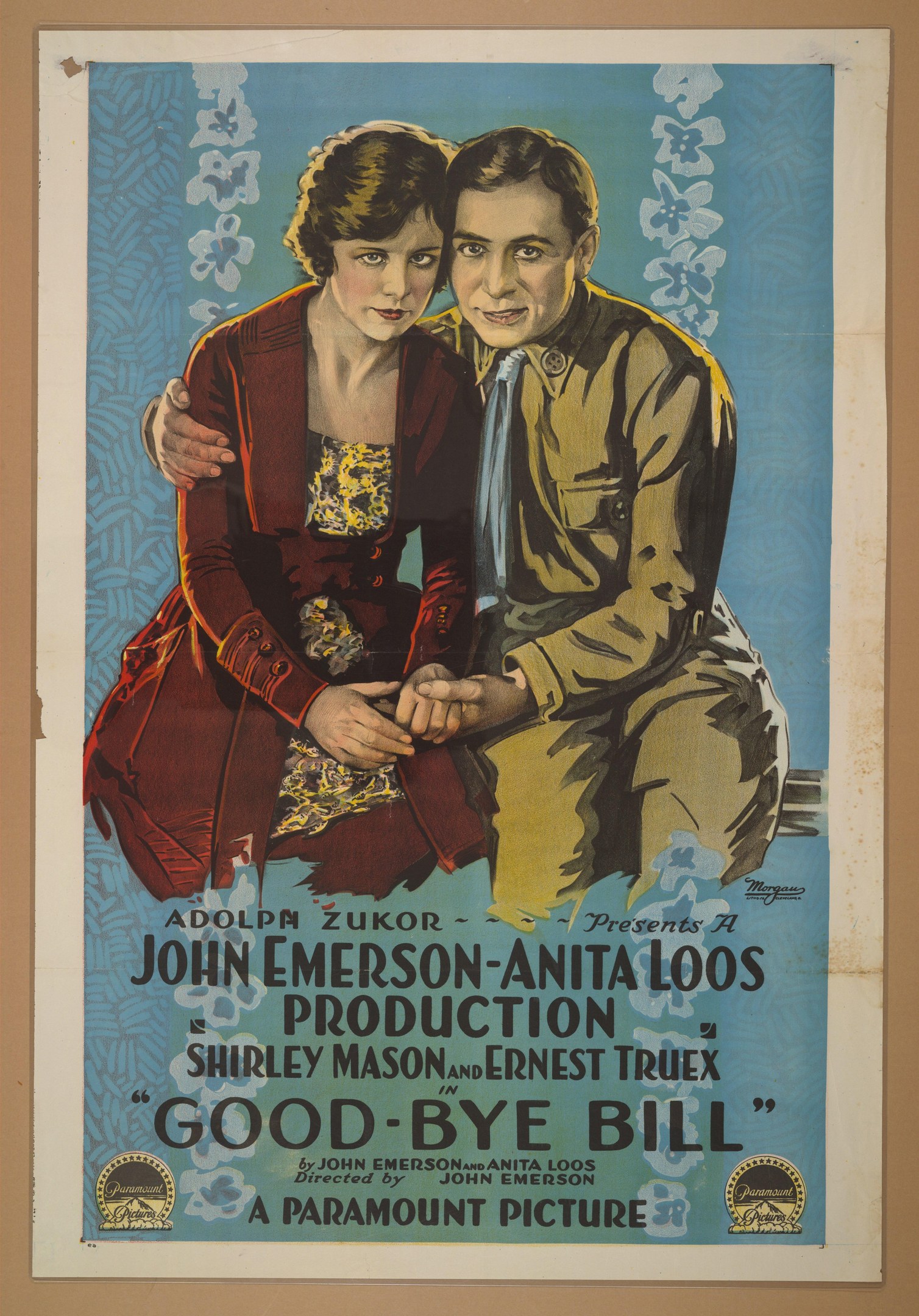 Filmplakat für "Good Bye Bill" mit einem Mann und einer Frau und auffälligem Titeltext.