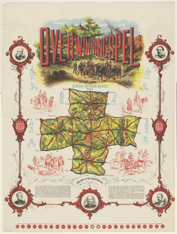 Ein buntes und detailliertes Stadtplan von Overwiningspel, Deutschland, mit lächelnden Menschen, Bäumen und klar beschrifteten Sehenswürdigkeiten.