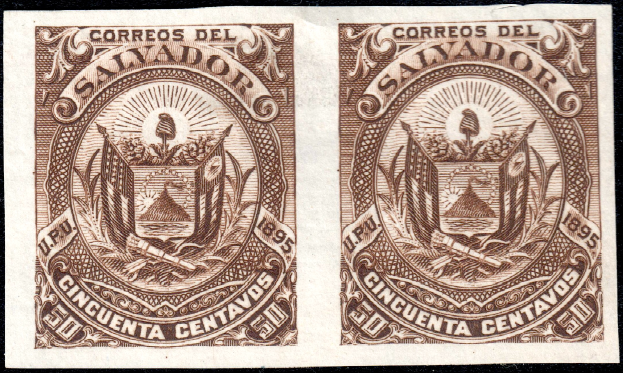 Zwei Briefmarken mit dem Wappen der Vereinigten Staaten von Amerika auf schwarzem Hintergrund, jeweils mit Text und zusätzlichen Bildern.